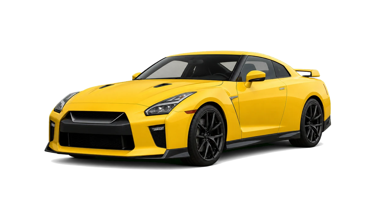Generated studio illustration of a debadged Nissan GT-R coupe